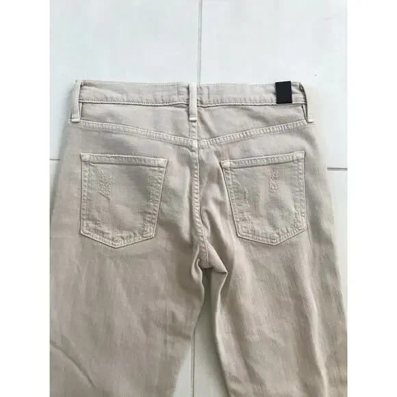 Vince Mason Rolled Relaxed Distressed Denim Jeans - Picture 8 of 10